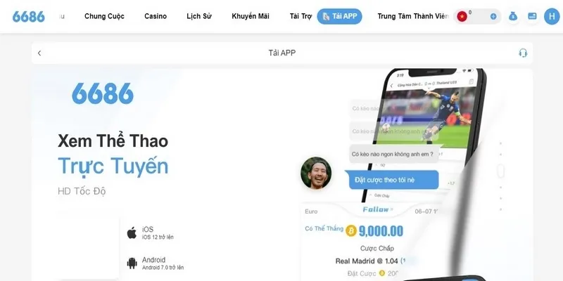 Cách tải app 6686bet để trải nghiệm cá cược đỉnh cao